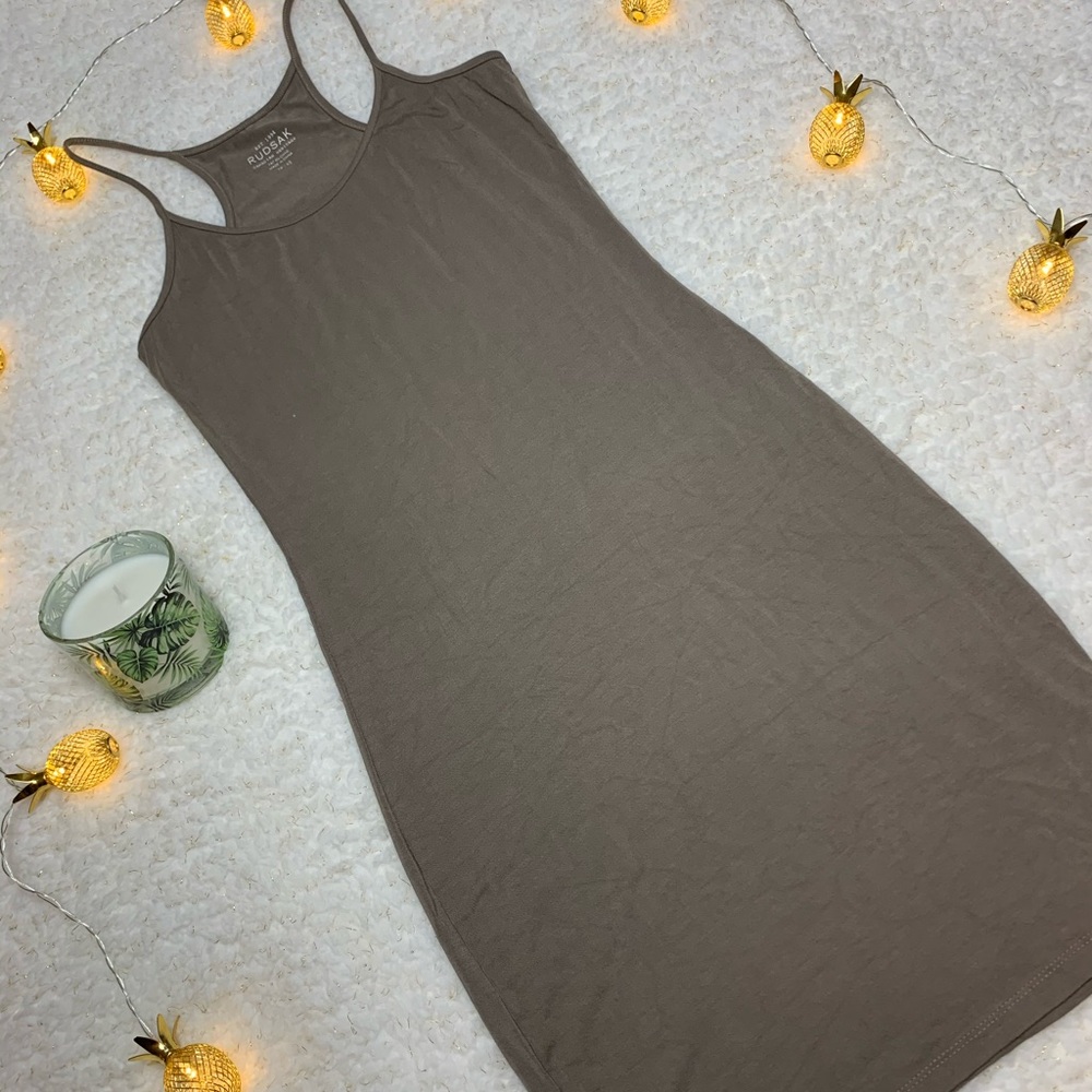 rudsak dark taupe dress